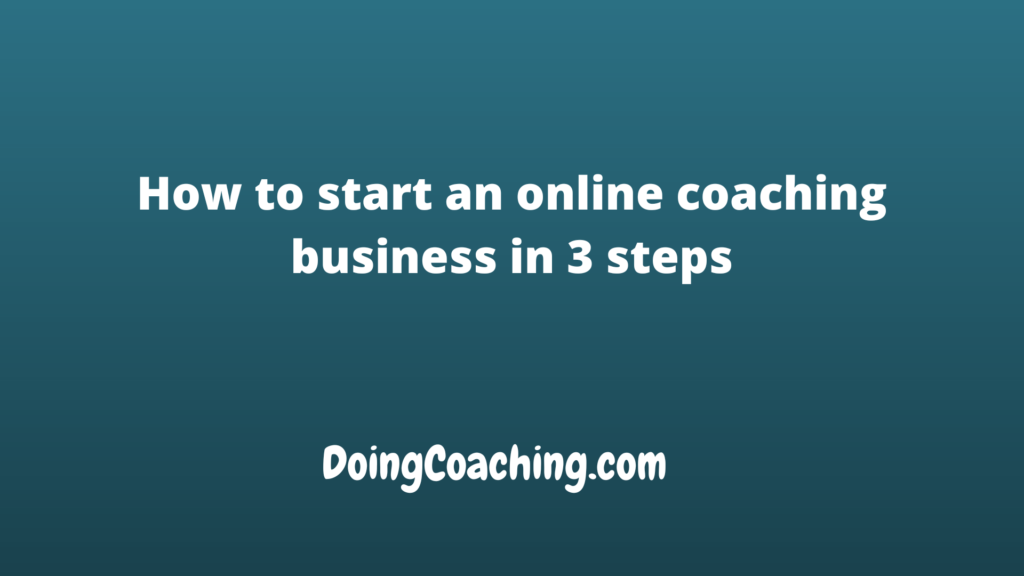 start coaching business