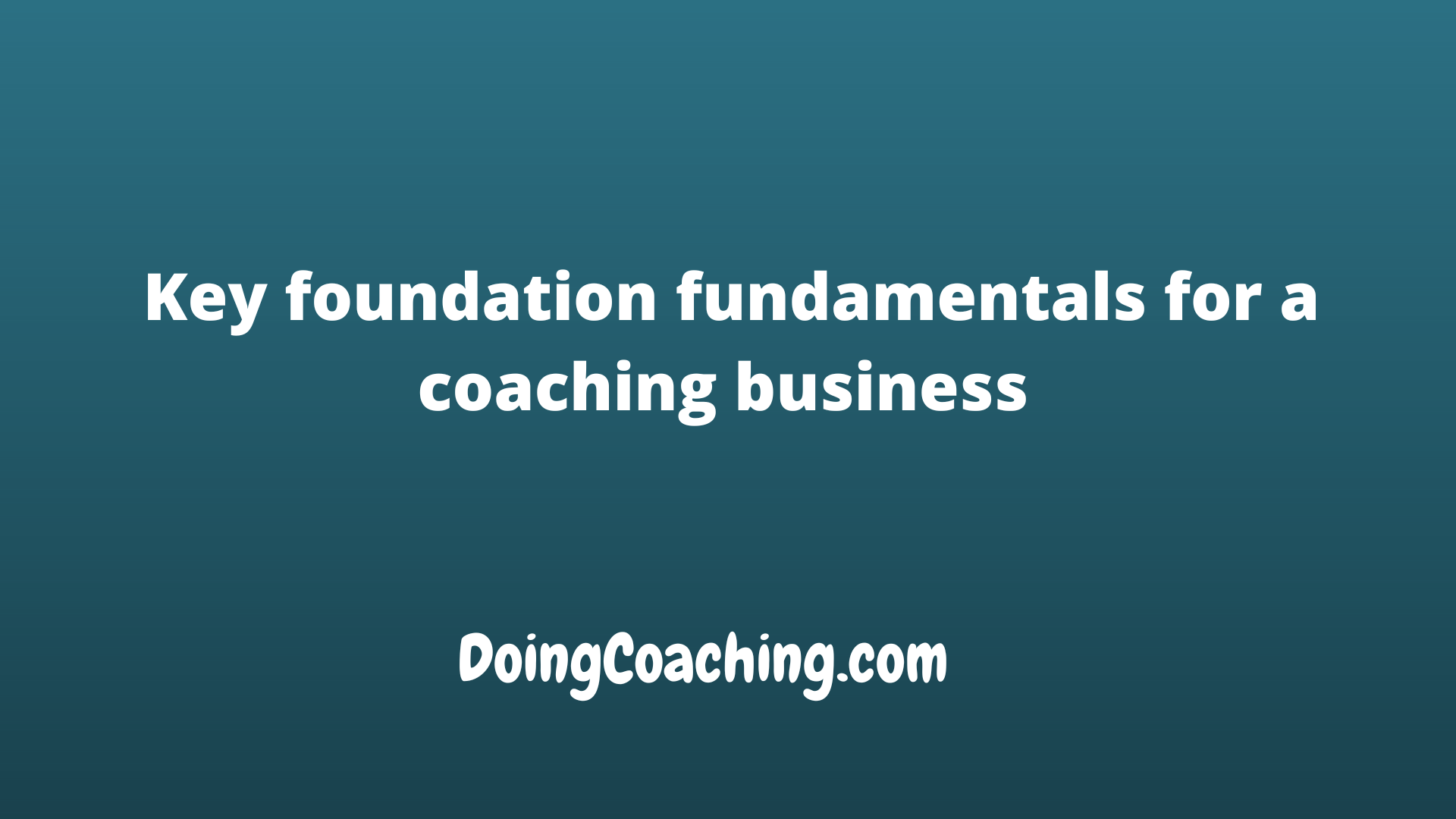 foundation fundamentals pic