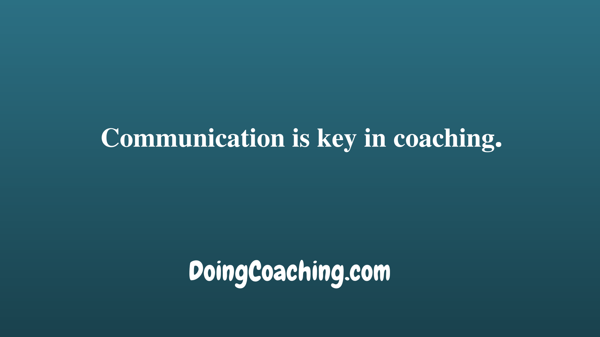 communication is a key in coaching pic